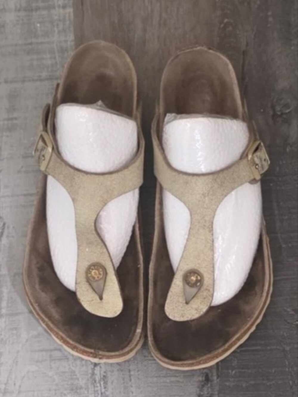 Birkenstock Gizeh Gold Thong Sandals